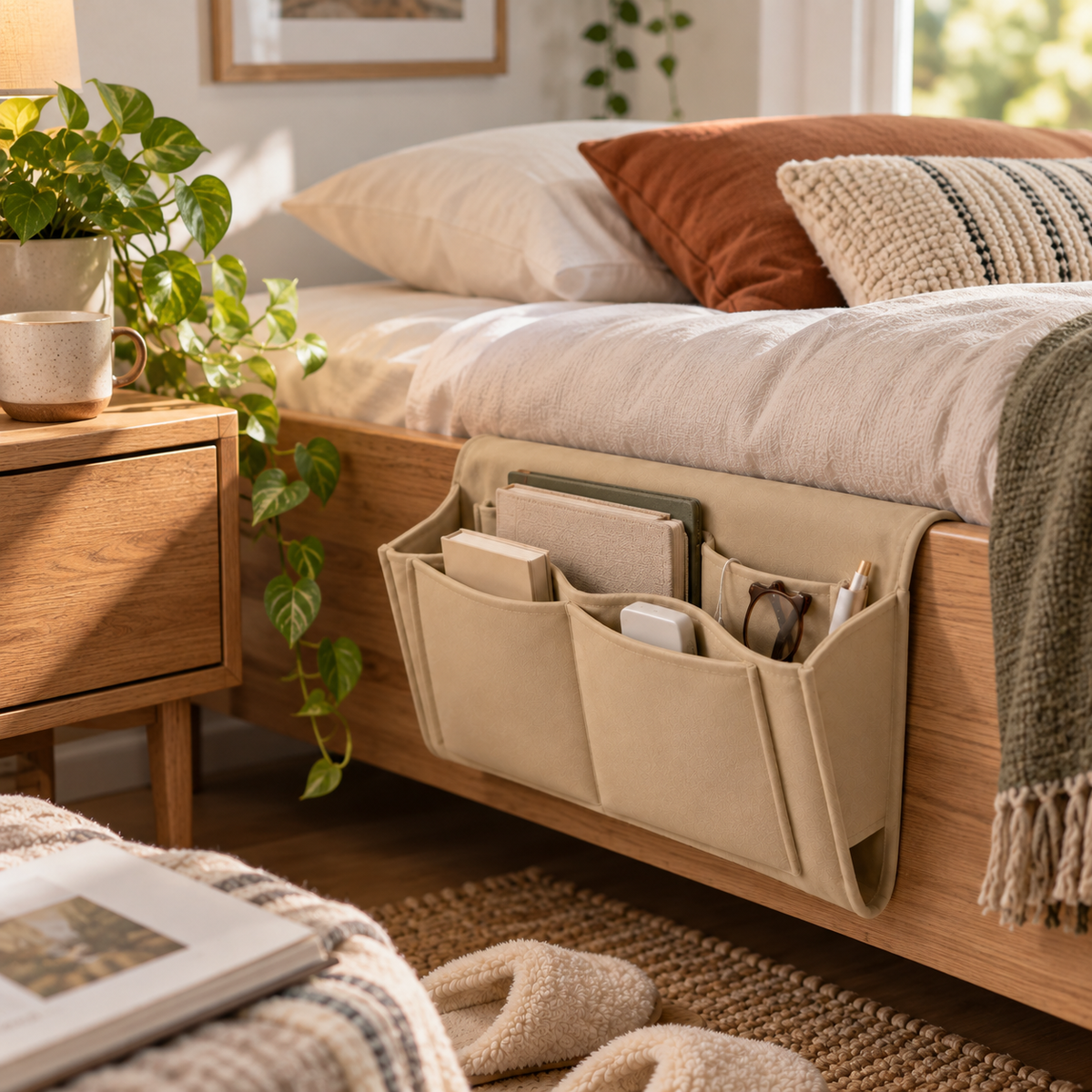 Felt Bedside Storage Caddy