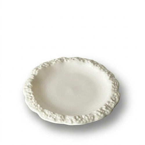 Rock Texture Ruffled Ceramic Plate