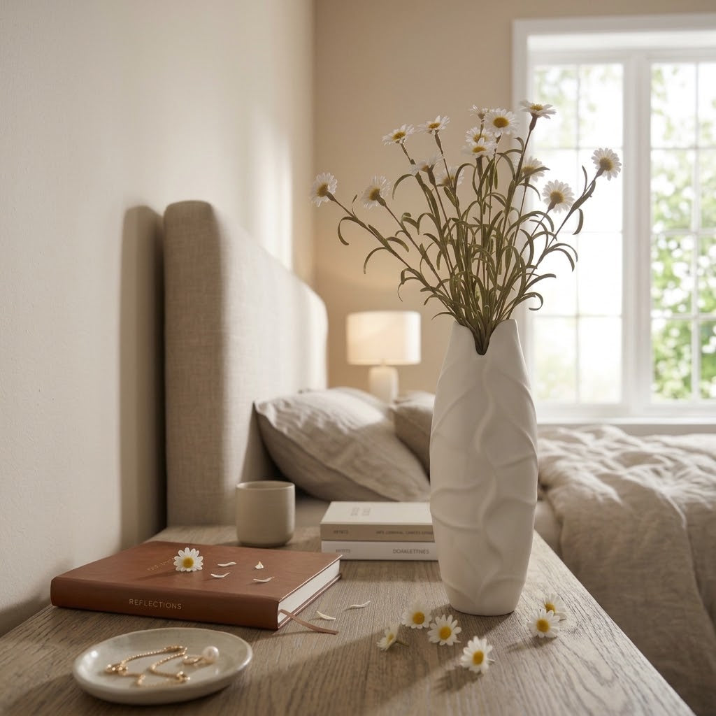 Minimalist White Ceramic Vase