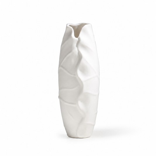 Minimalist White Ceramic Vase