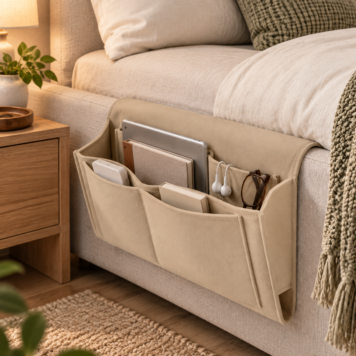 Felt Bedside Storage Caddy