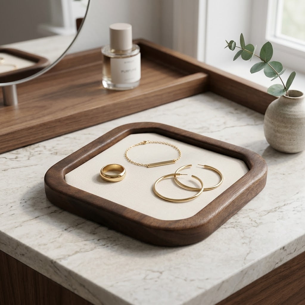 Solid Wood Jewelry Display Tray