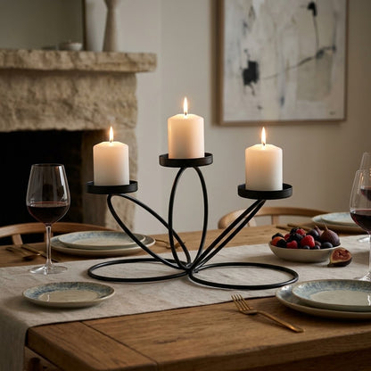 3-Head Metal Candle Holder